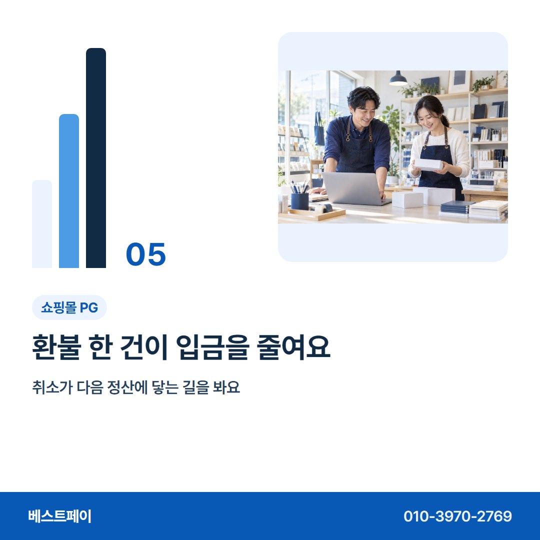 쇼핑몰 PG 환불 한 건이 입금을 줄여요 — 재고 돈 흐름을 아홉 쪽에 나눠 담았습니다
